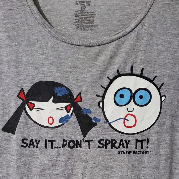Stupid Factory juniors graphic tee. In very good use condition. No Flaws. - Picture 2 of 4